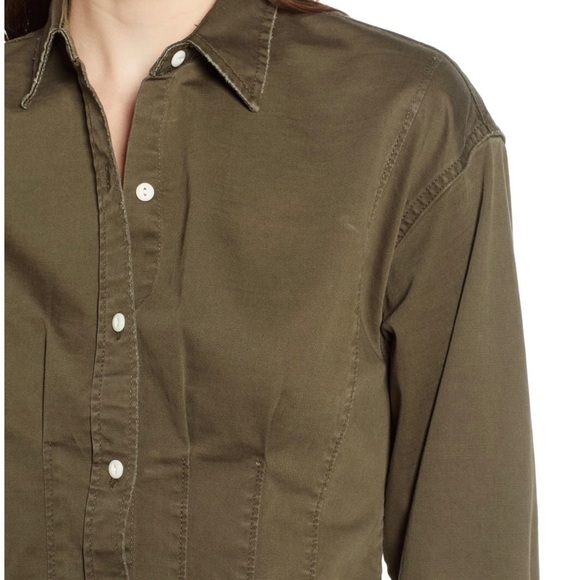 CURRENT Elliott cotton twill pintucked shirt - Picture 4 of 8